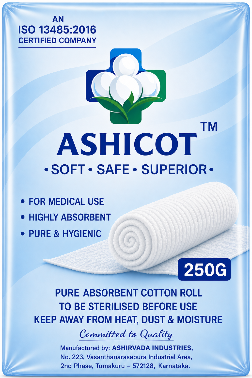 Medical Cotton Rolls - 250 Gram